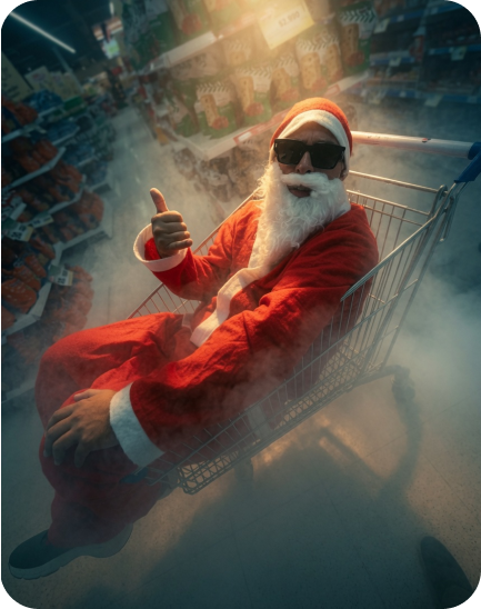 Santa at the supermarket